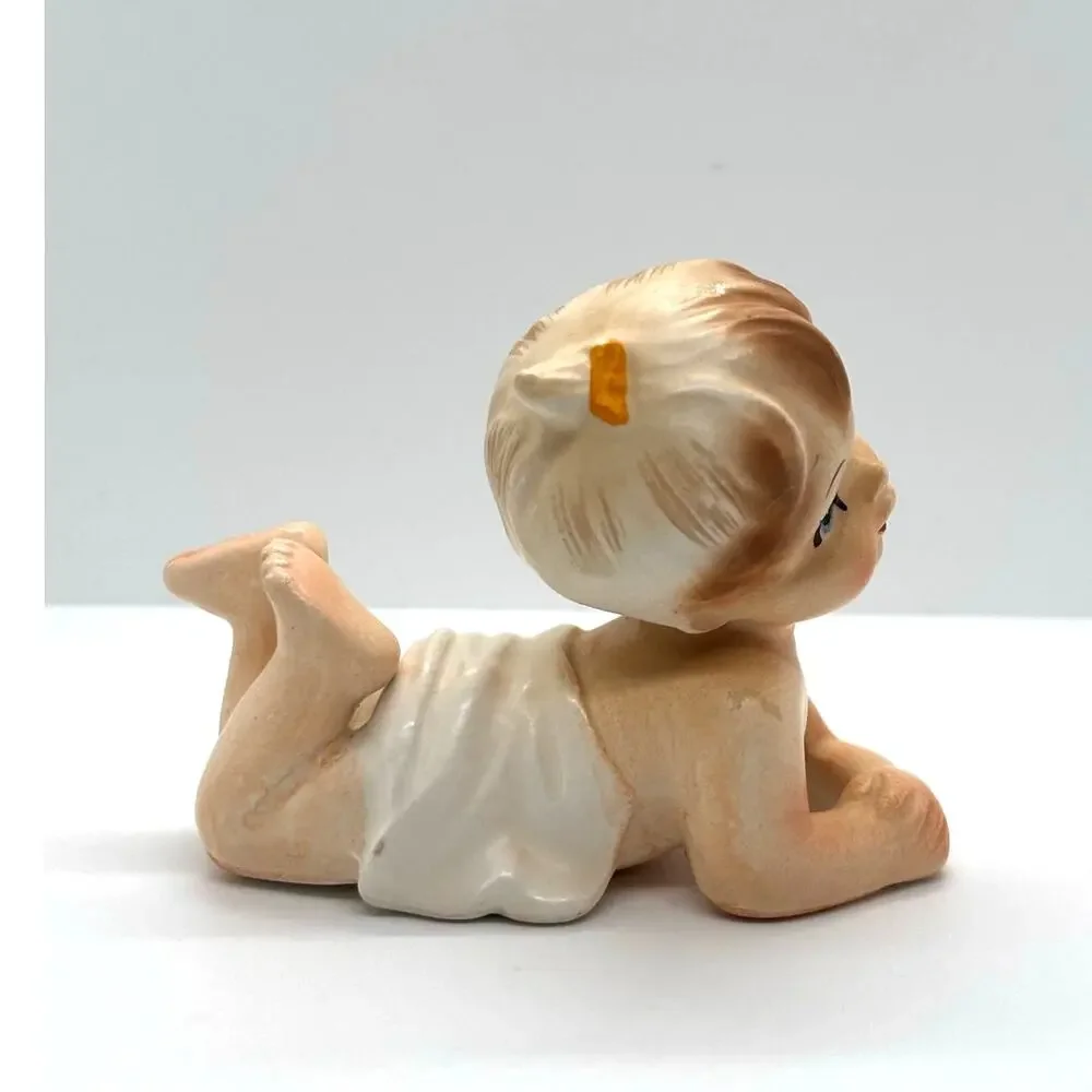 Vintage 1960's Napco Bisque Porcelain Baby Figurine, C4909-S